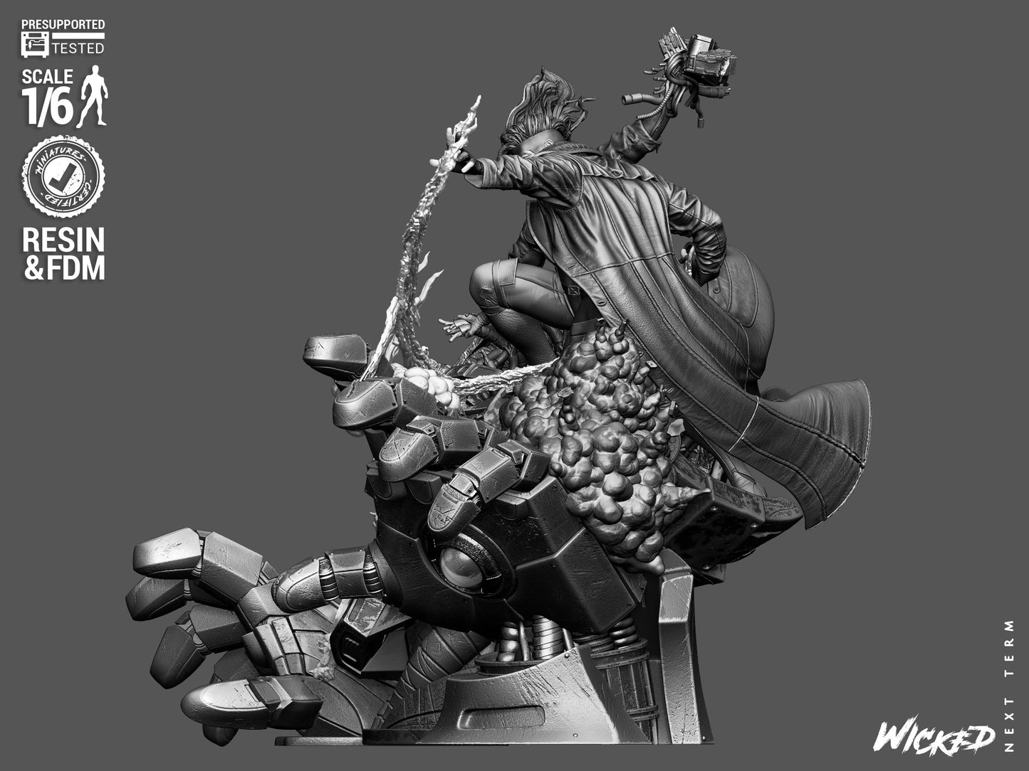 Rogue & Gambit Diorama (75mm to 500mm) - Unassembled/Unpainted/3D Print