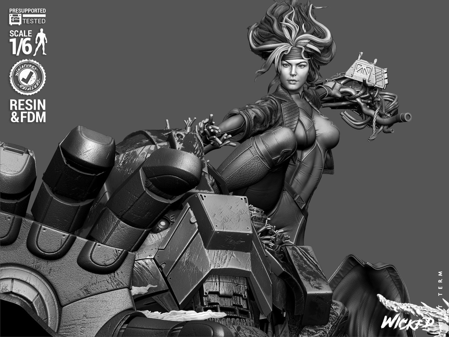 Rogue & Gambit Diorama (75mm to 500mm) - Unassembled/Unpainted/3D Print