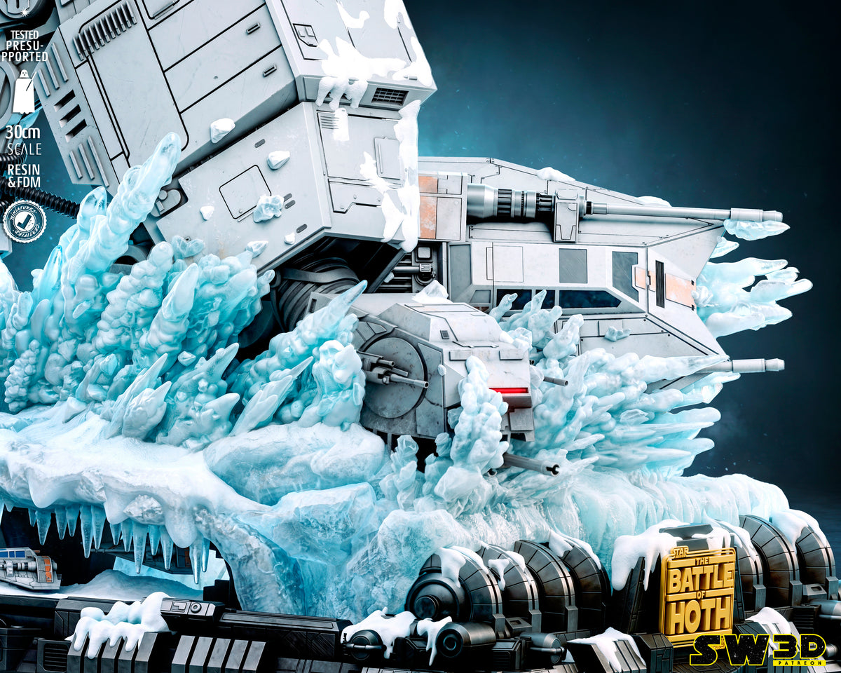 Battle of Hoth Diorama (75mm to 500mm) - Unassembled/Unpainted/3D Print