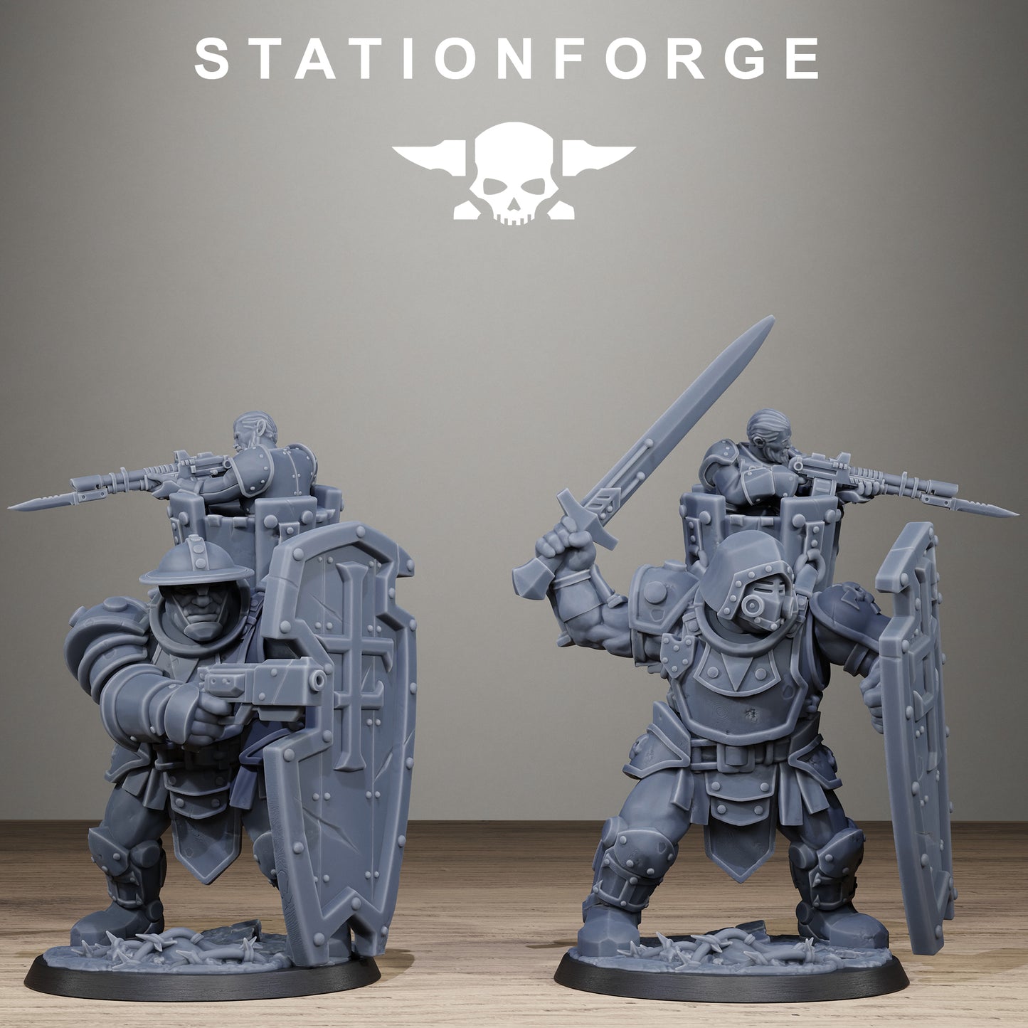 RoyalGuard Shield Bearer (x2) - TTRPG - Wargaming - Grimdark