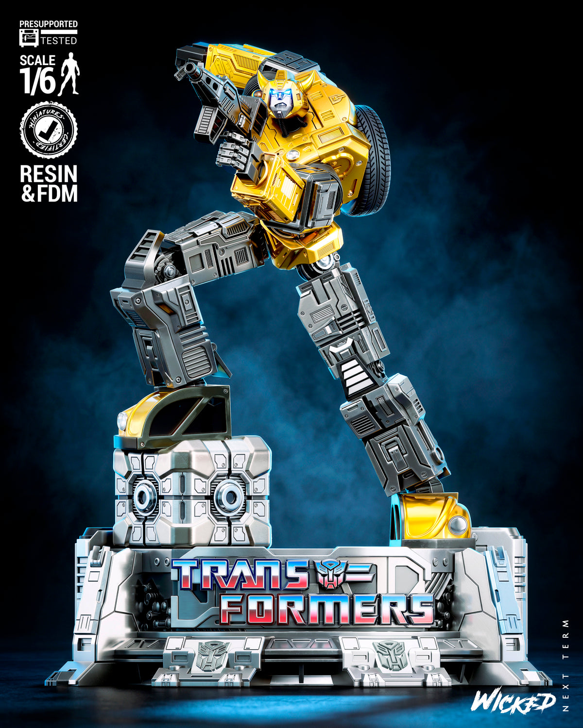 Bumblebee Sculpture (75mm to 500mm) - Unassembled/Unpainted/3D Print