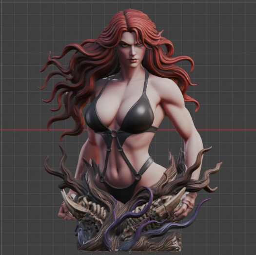 Buste de Black Widow (75 mm à 500 mm) - Non assemblé/Non peint/Impression 3D
