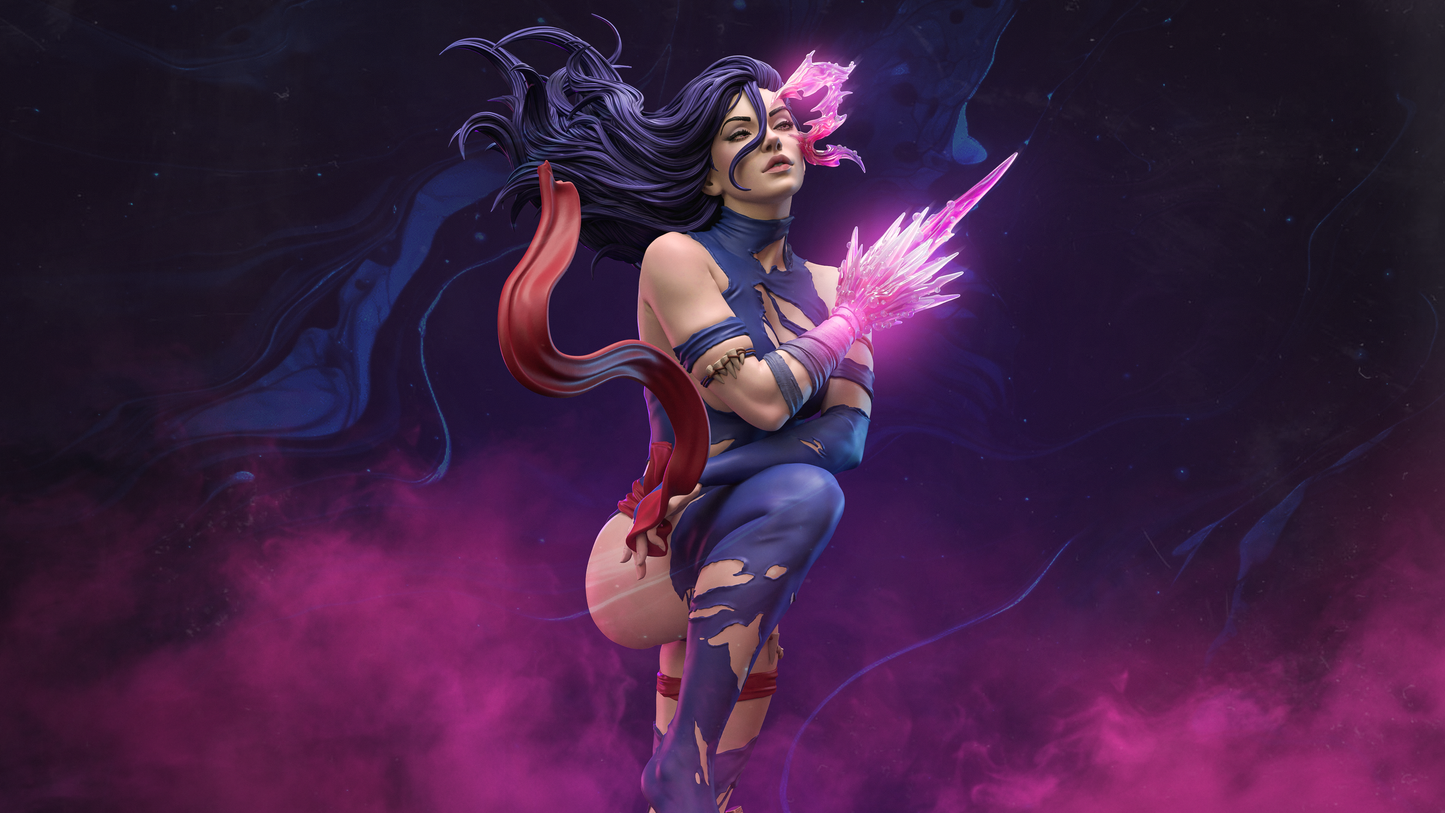 Savage Land Psylocke Sculpture (75mm to 500mm) - Unassembled/Unpainted/3D Print