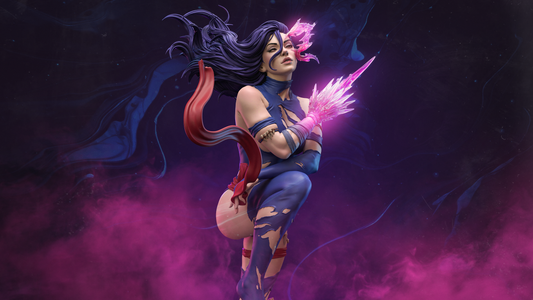 Savage Land Psylocke Sculpture (75mm to 500mm) - Unassembled/Unpainted/3D Print