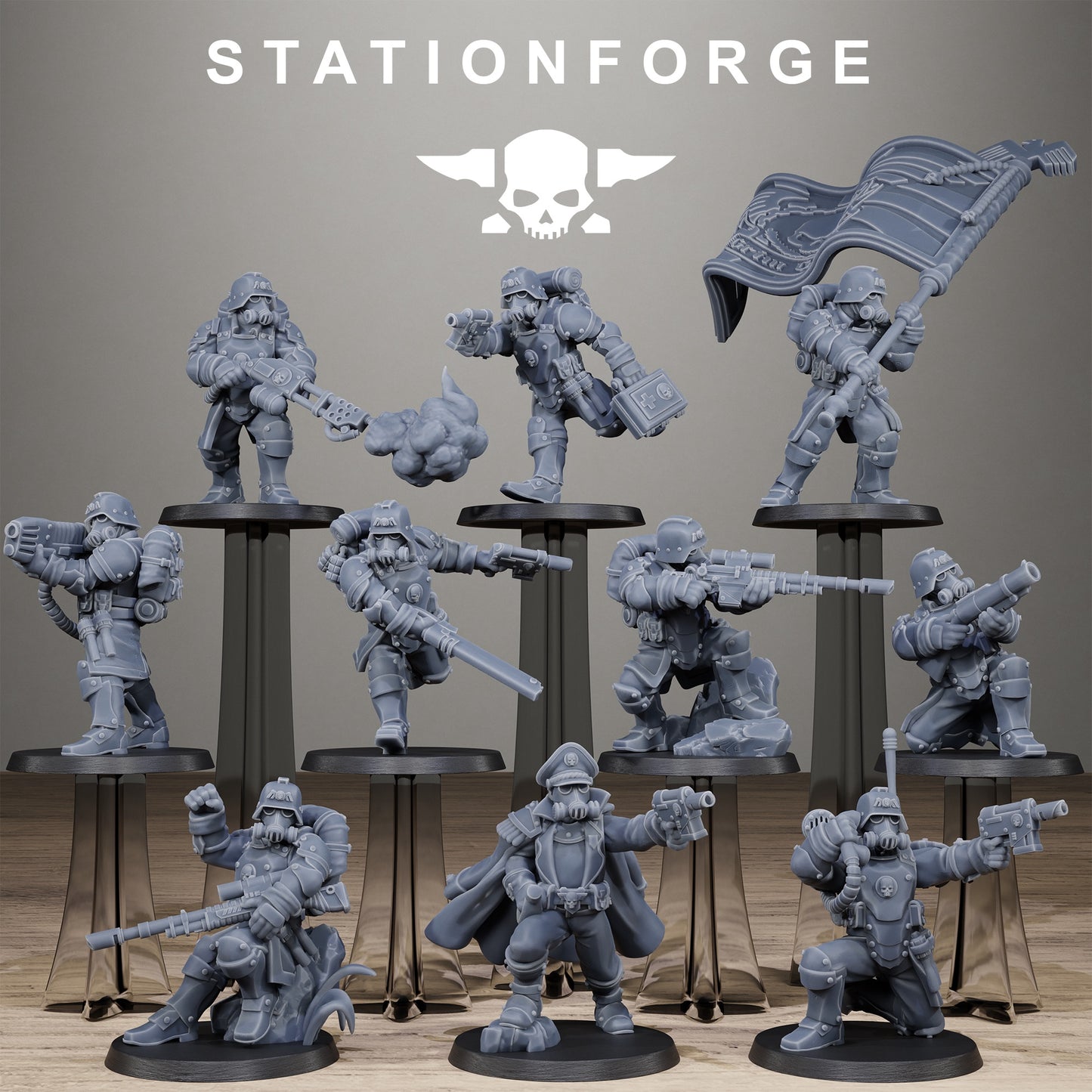 GrimGuard SteelClads (x10) - TTRPG - Wargaming - Grimdark