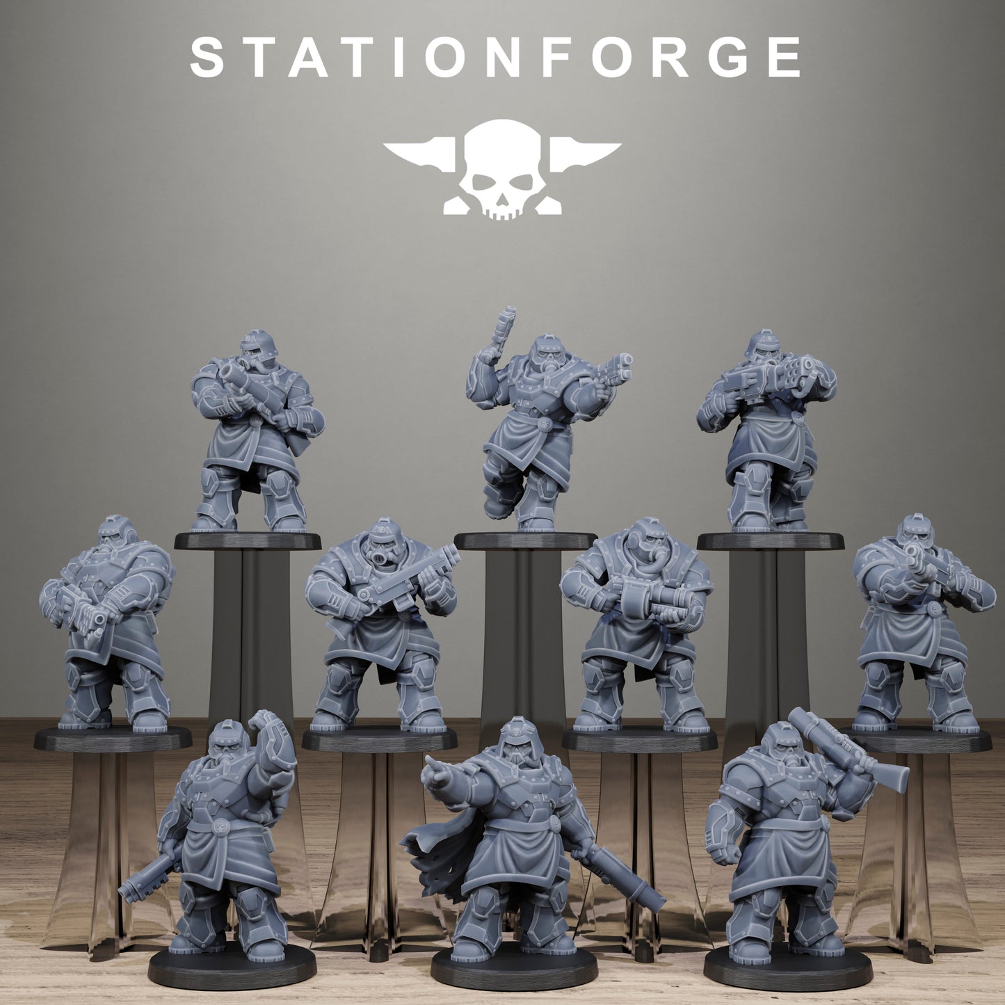 Grimguard Skull Wardens (x10) - TTRPG - Wargaming - Grimdark