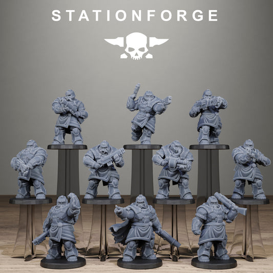 Grimguard Skull Wardens (x10) - TTRPG - Wargaming - Grimdark