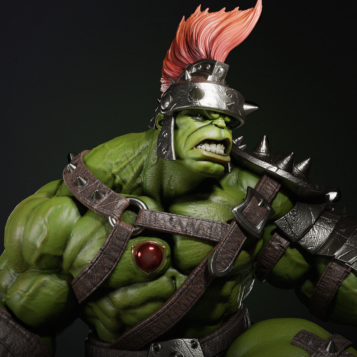 Gladiator Hulk Sculpture (75mm to 500mm) - Unassembled/Unpainted/3D Print