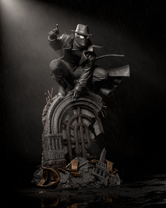 Spider Noir Sculpture (75mm to 500mm) - Unassembled/Unpainted/3D Print