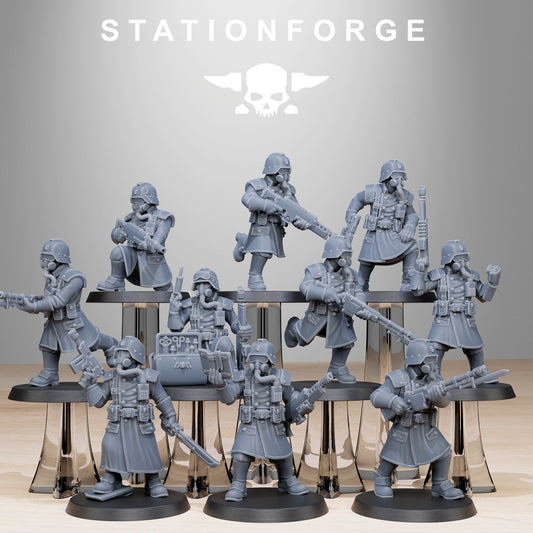 SteelGuard Militants (x10) - by Station Forge - TTRPG -Wargaming - Grimdark