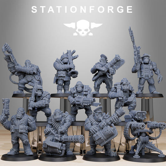 Orkaz Team Fighters (x11) TTRPG - Wargaming - Grimdark