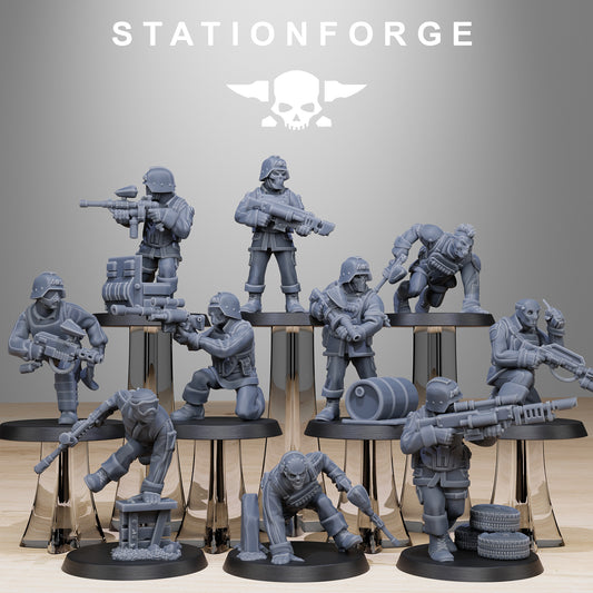 GrimGuard Paintball Squad (x10) - by Station Forge - TTRPG - Wargaming - Grimdark