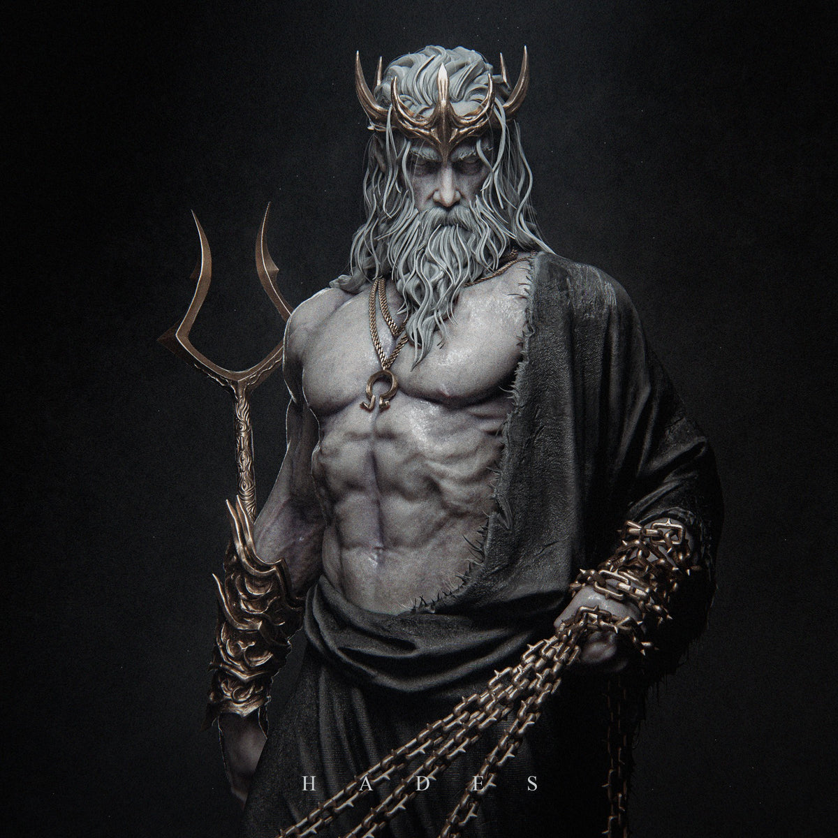 Hades Sculpture (75mm to 500mm) - Unassembled/Unpainted/3D Print