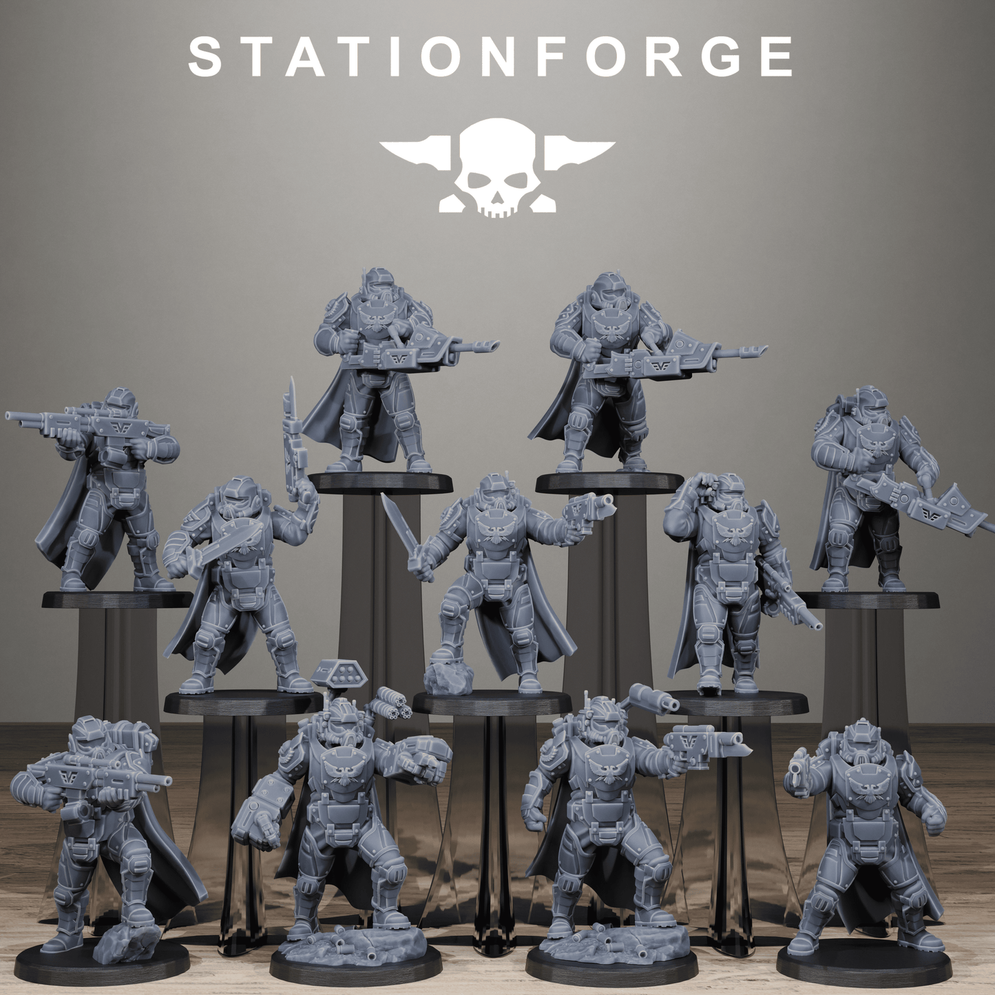 Vaskar Heavy Squad (x11) - TTRPG - Wargaming - Grimdark