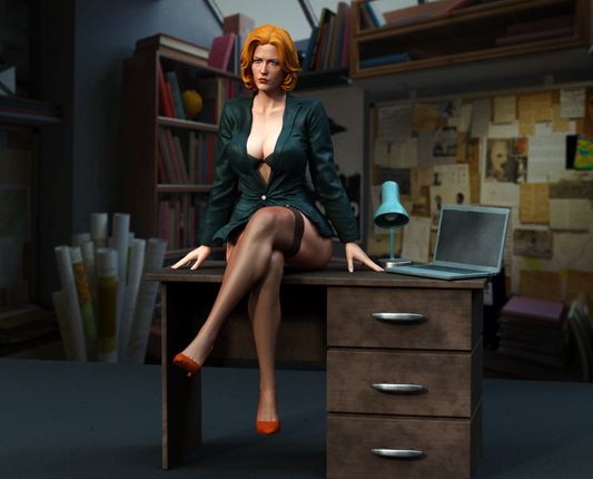 Dana Scully NSFW Sculpture (75mm to 500mm) - Unassembled/Unpainted/3D Print
