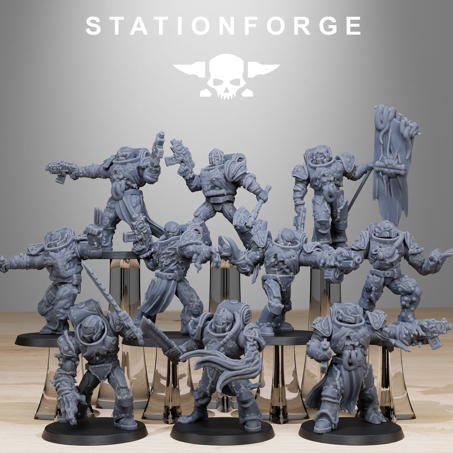 Corrupted Socratis Infantry (x10) - TTRPG - Wargaming - Grimdark
