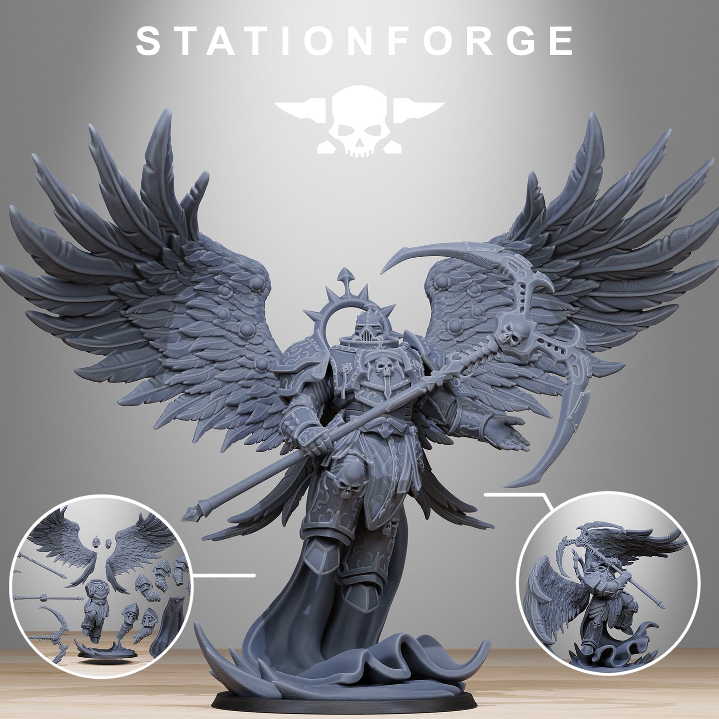 Corrupted Archon Angel (x2) TTRPG - Wargaming - Grimdark