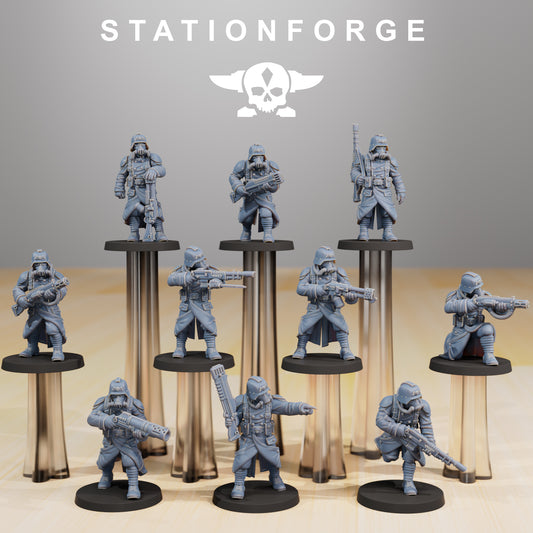 GrimGuard Infantry (x10)  - by Station Forge - TTRPG - Wargaming - Grimdark