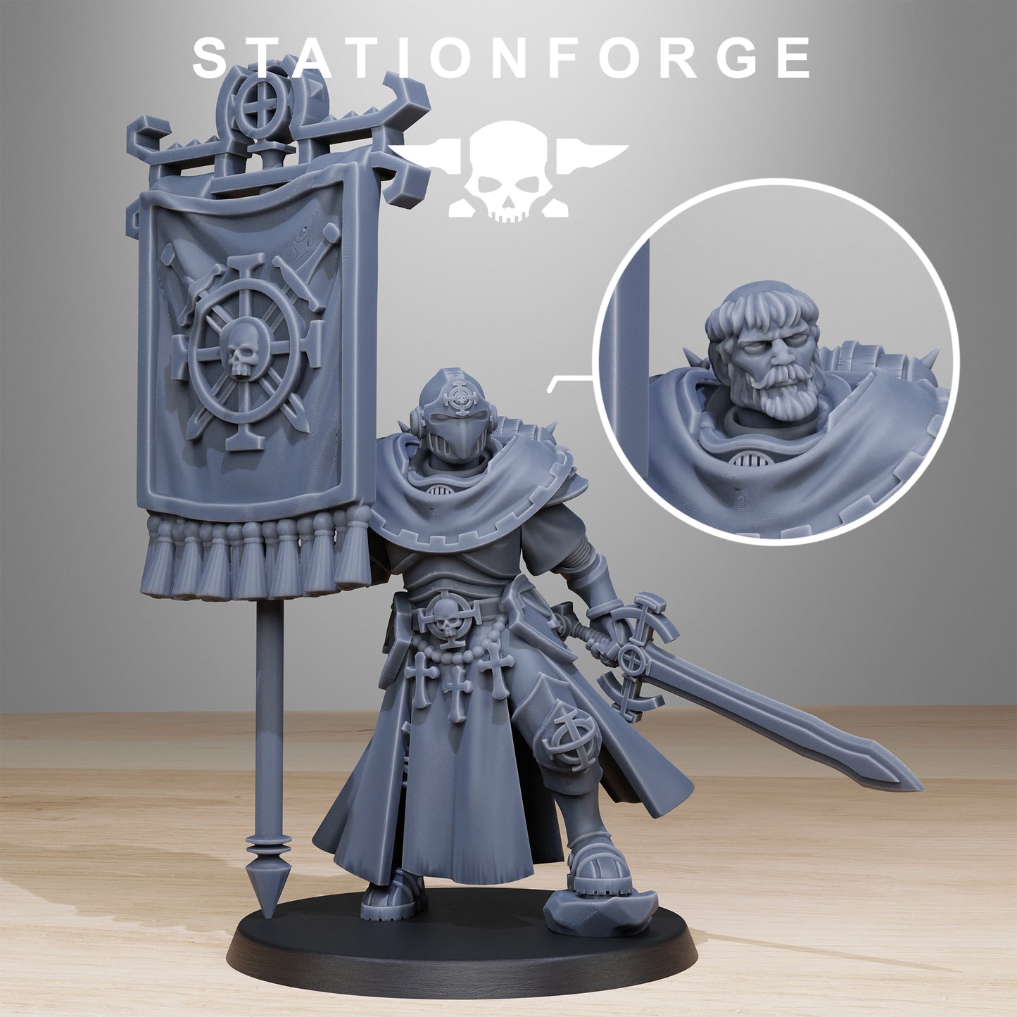 Vodalites Flag Bearer - TTRPG - Wargaming - Sci-Fi - Grimdark