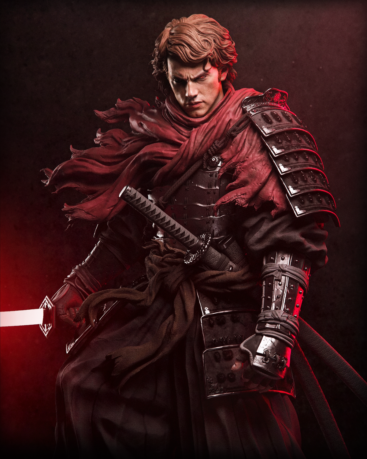 Anakin Skywalker Ronin Sculpture (75mm to 500mm) - Unassembled/Unpainted/3D Print