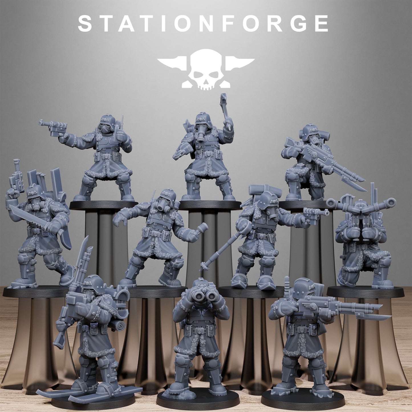 GrimGuard Frostwatch Patrol (x10) - TTRPG - Wargaming - Sci-Fi - Grimdark