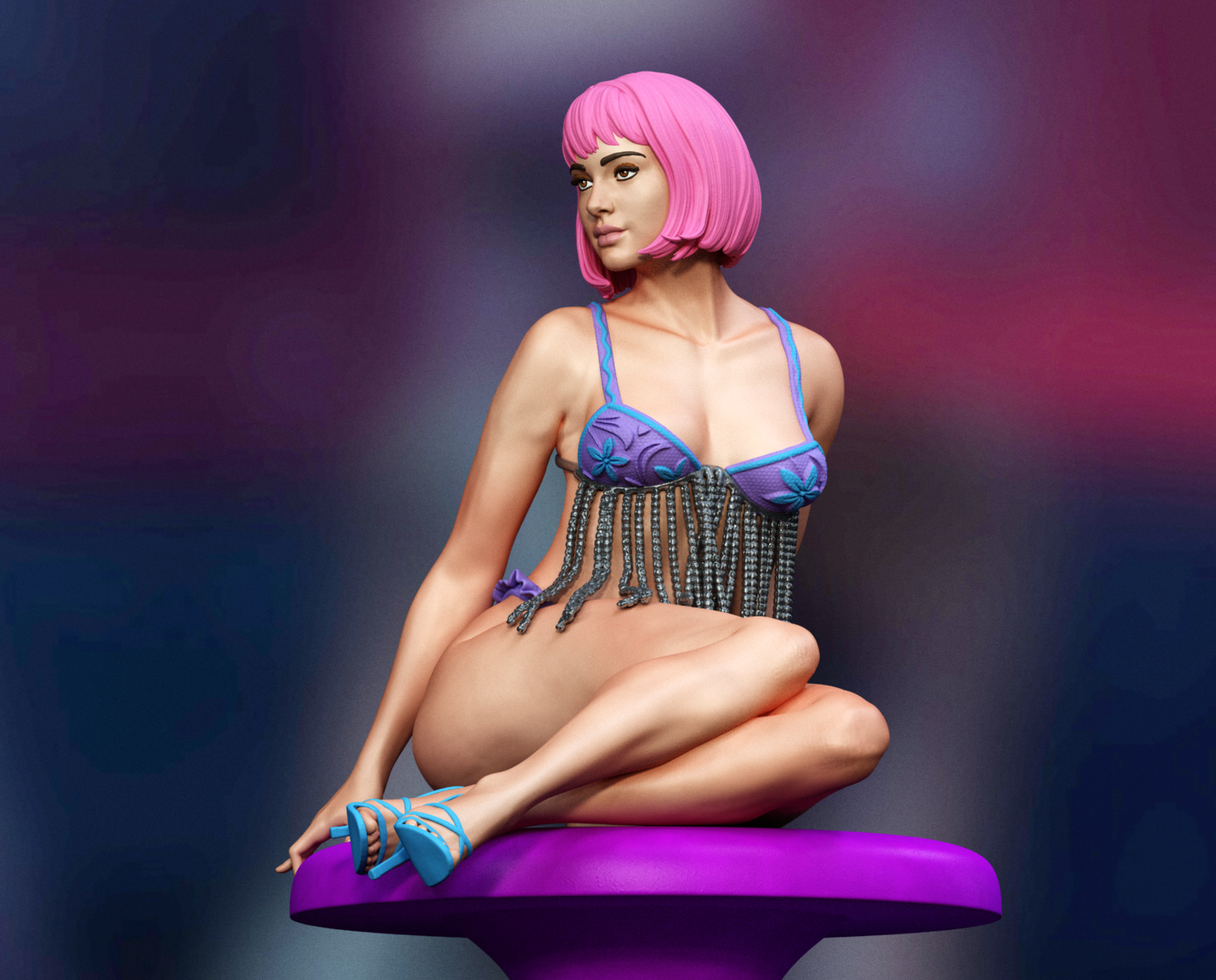 Natalie Portman – Closer SFW/NSFW Sculpture (75mm to 500mm) - Unassembled/Unpainted/3D Print
