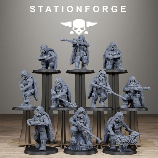 GrimGuard Jungle Fighter Snipers (x10) TTRPG - Wargaming - Grimdark - Sci-Fi