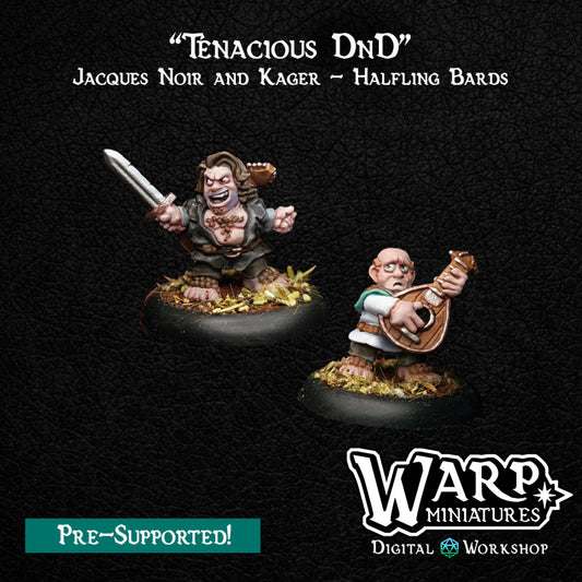 Tenacious D'n'D - Halfling Bards (x2) - TTRPG - Wargaming - Dungeons and Dragons