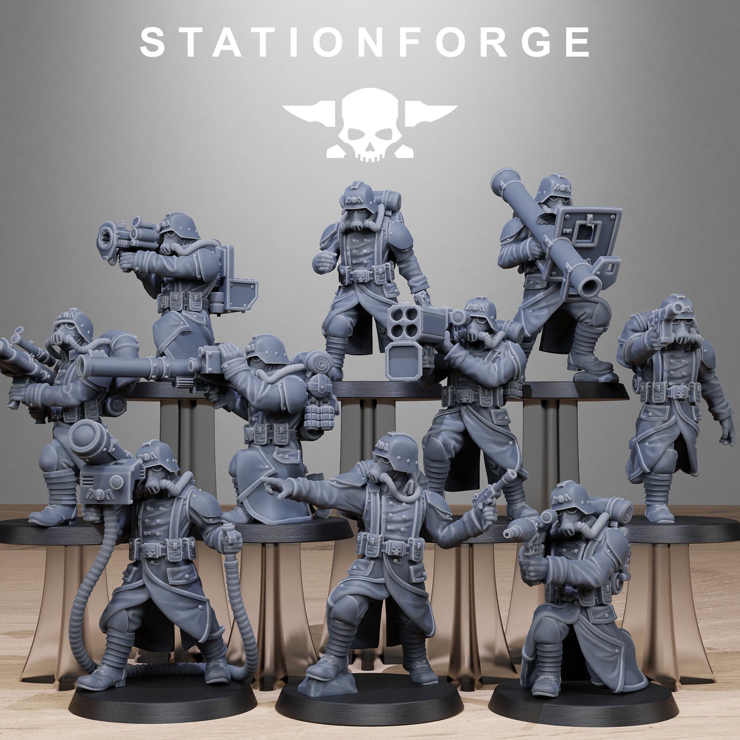 GrimGuard Rocketeers (x10) - TTRPG - Wargaming - Sci-Fi - Grimdark