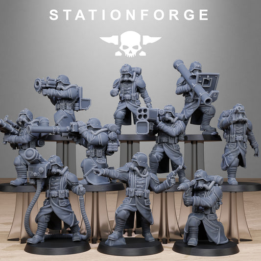 GrimGuard Rocketeers (x10) - TTRPG - Wargaming - Sci-Fi - Grimdark