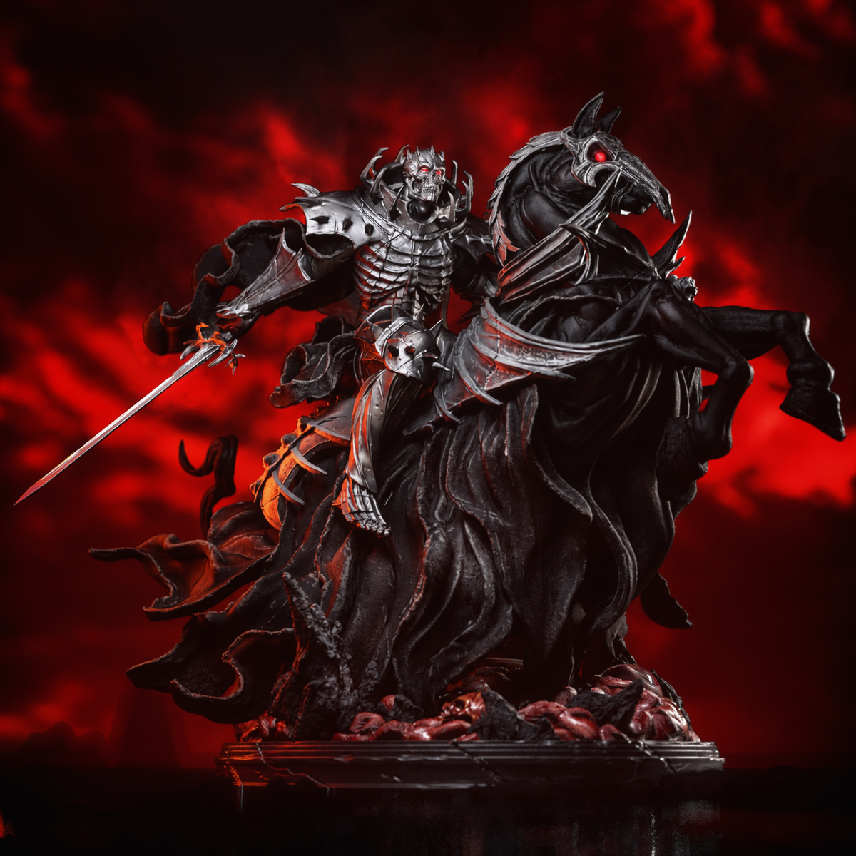 Skull knight - Berserk Sculpture (75mm to 500mm) - Unassembled/Unpainted/3D Print
