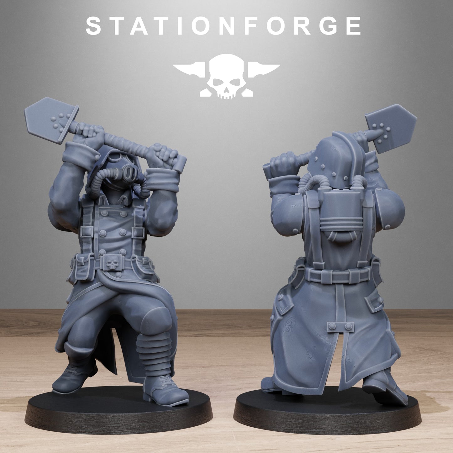 GrimGuard Shovel Fighter (x10) - TTRPG - Wargaming - Grimdark