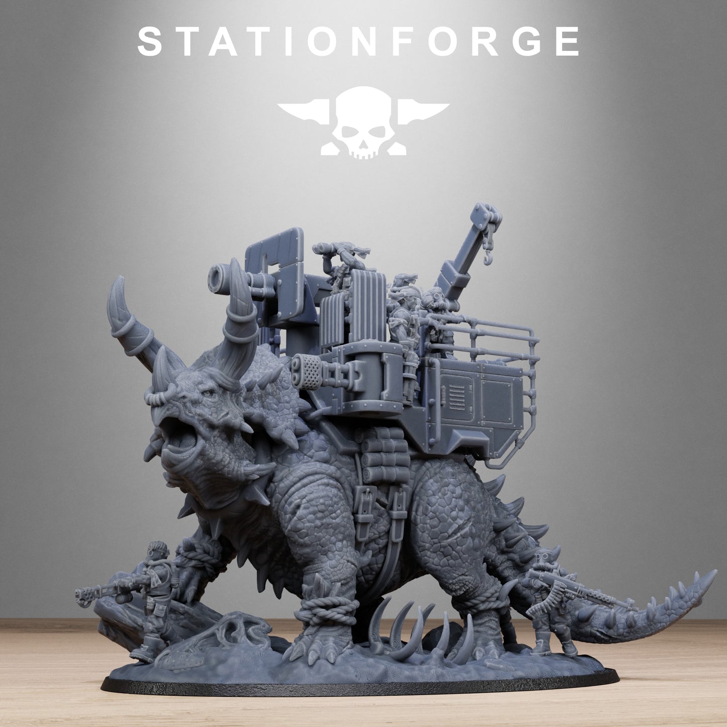 GrimGuard Jungle Fighters Triceratank - TTRPG - Wargaming - Grimdark