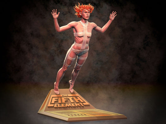 Leeloo Sculpture (75mm to 500mm) - Unassembled/Unpainted/3D Print