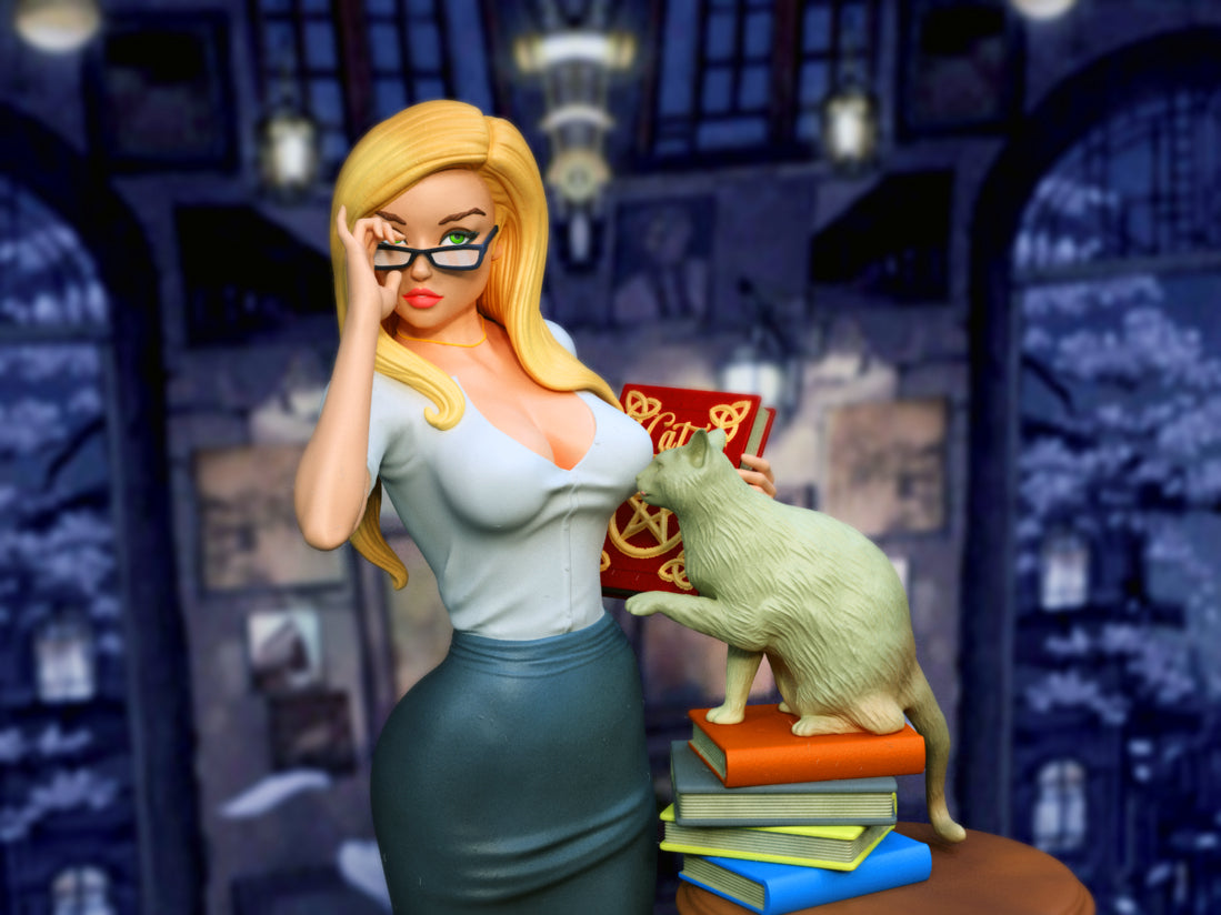 Class Teacher SFW/NSFW Sculpture (75mm to 500mm) - Unassembled/Unpainted/3D Print
