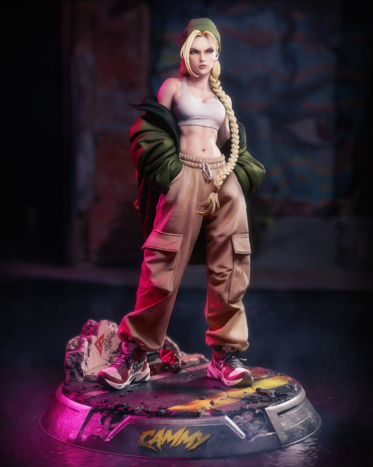 Street Wear Cammy Sculpture (75mm to 500mm) - Unassembled/Unpainted/3D Print