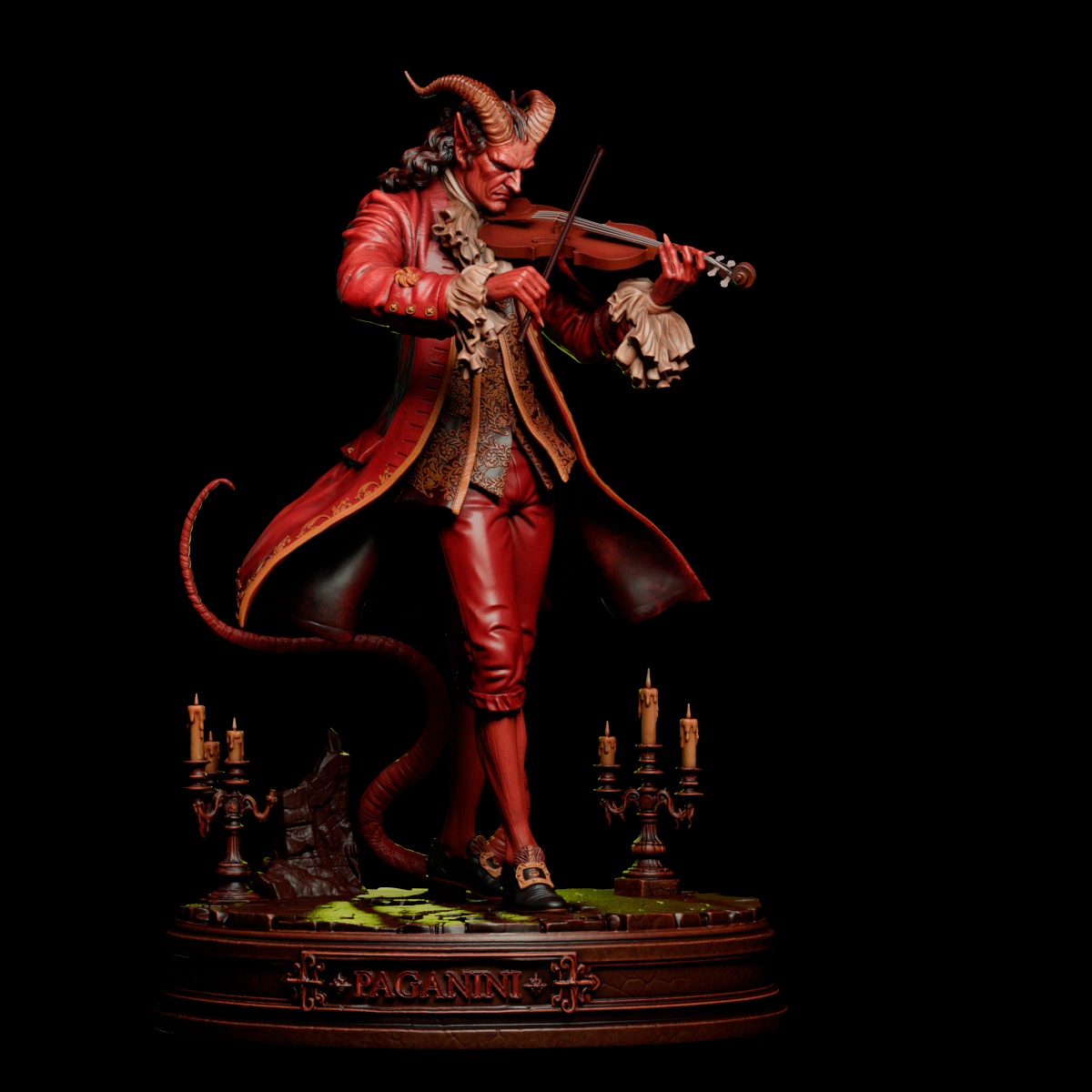 Paganini Sculpture (75mm to 500mm) - Unassembled/Unpainted/3D Print