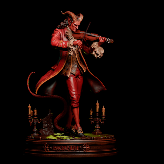 Paganini Sculpture (75mm to 500mm) - Unassembled/Unpainted/3D Print