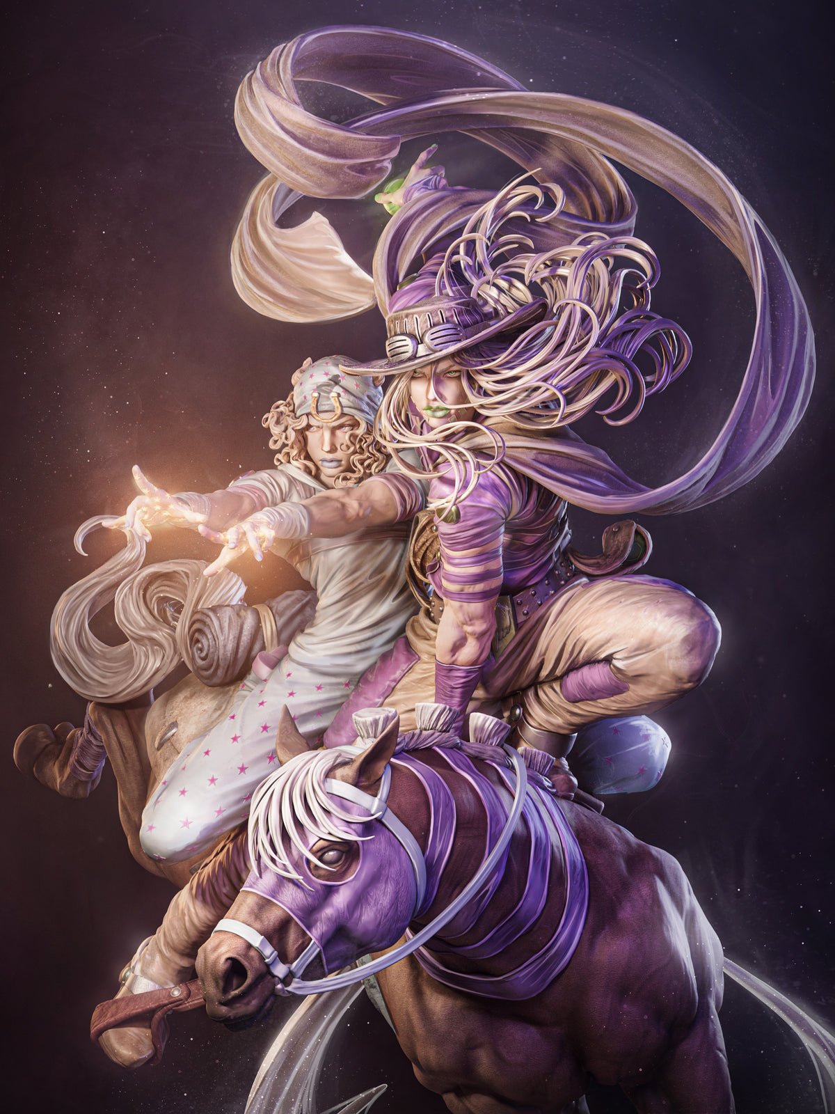 JoJo's Bizarre Adventure: Steel Ball Run Sculpture (75mm to 500mm) - Unassembled/Unpainted/3D Print