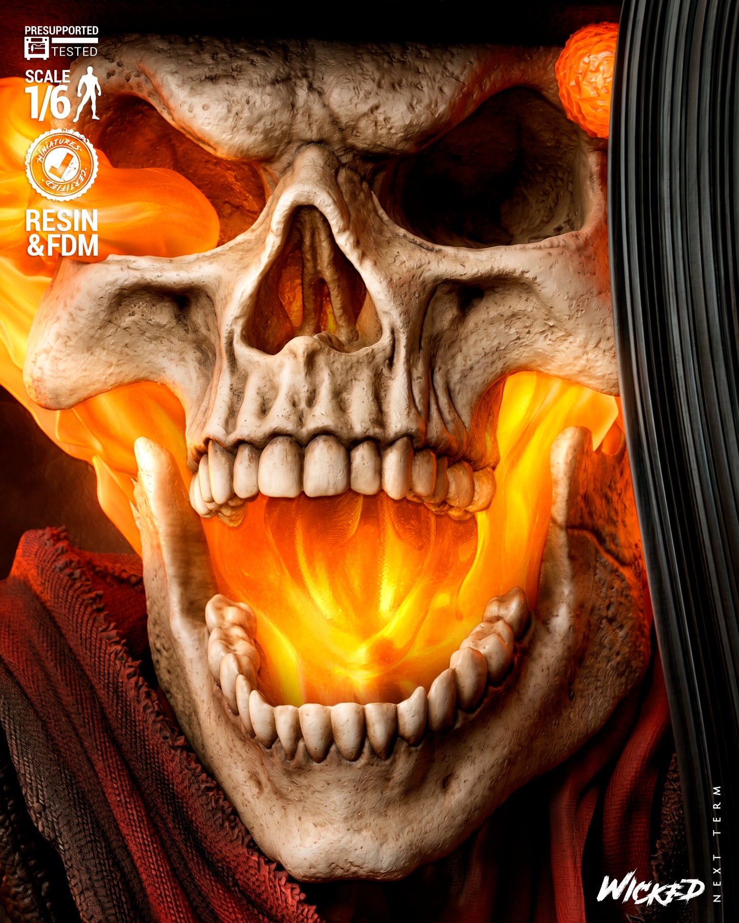 Ghost Rider: Trail of Tears Wild Vaquero Sculpture (75mm to 500mm) - Unassembled/Unpainted/3D Print