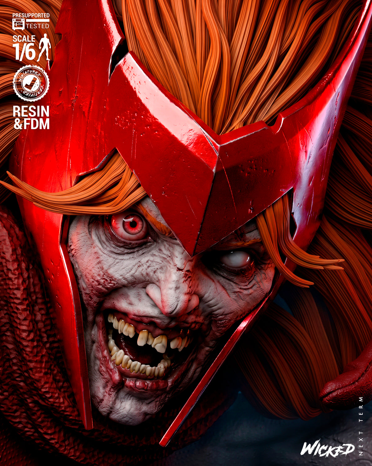 Thor and Scarlet Witch Marvel Zombies Diorama (75mm to 500mm) - Unassembled/Unpainted/3D Print