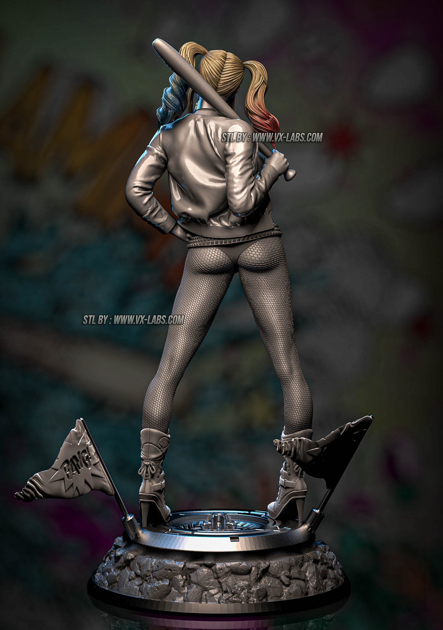 Harley Quinn SFW/NSFW Sculpture (75mm - 500mm) - Unassembled/Unpainted/3D Print