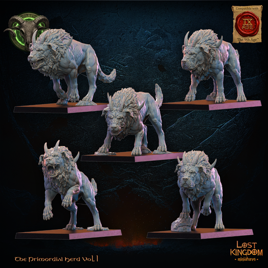 Feral Hounds (x5) - Beast-Men - TTRPG - Wargaming - Mordheim - Dungeons and Dragons