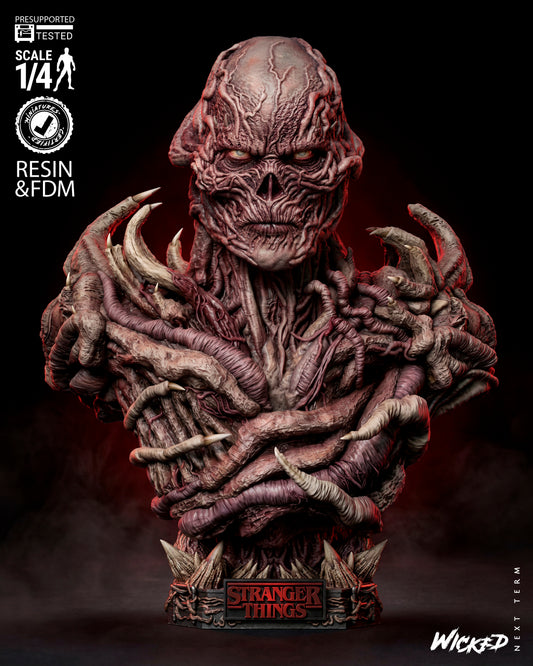 Vecna Bust (75mm to 300mm) Stranger Things - Unassembled/Unpainted/3D Print