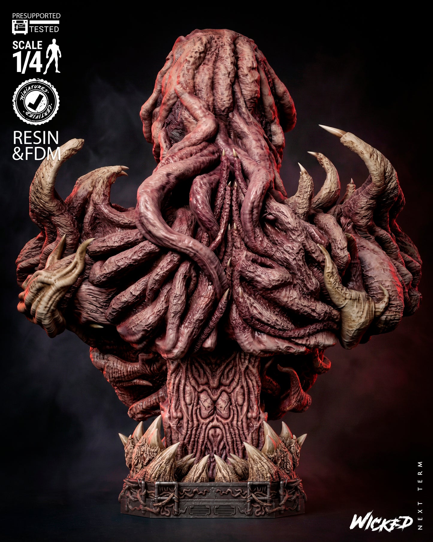 Vecna Bust (75mm to 300mm) Stranger Things - Unassembled/Unpainted/3D Print
