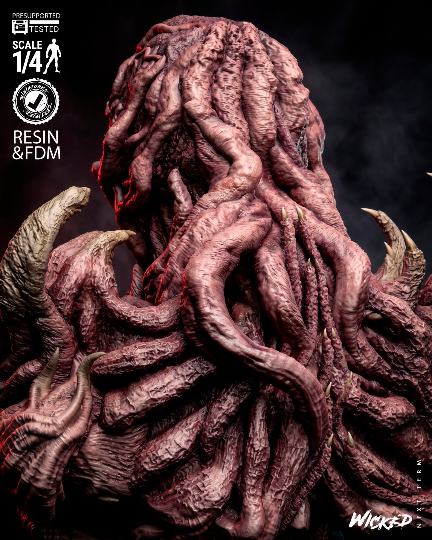 Vecna Bust (75mm to 300mm) Stranger Things - Unassembled/Unpainted/3D Print