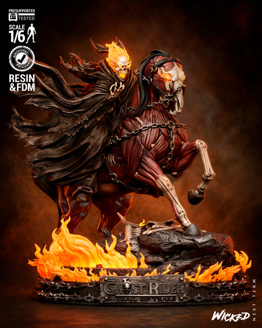 Ghost Rider: Trail of Tears Sculpture (75mm to 500mm) - Unassembled/Unpainted/3D Print