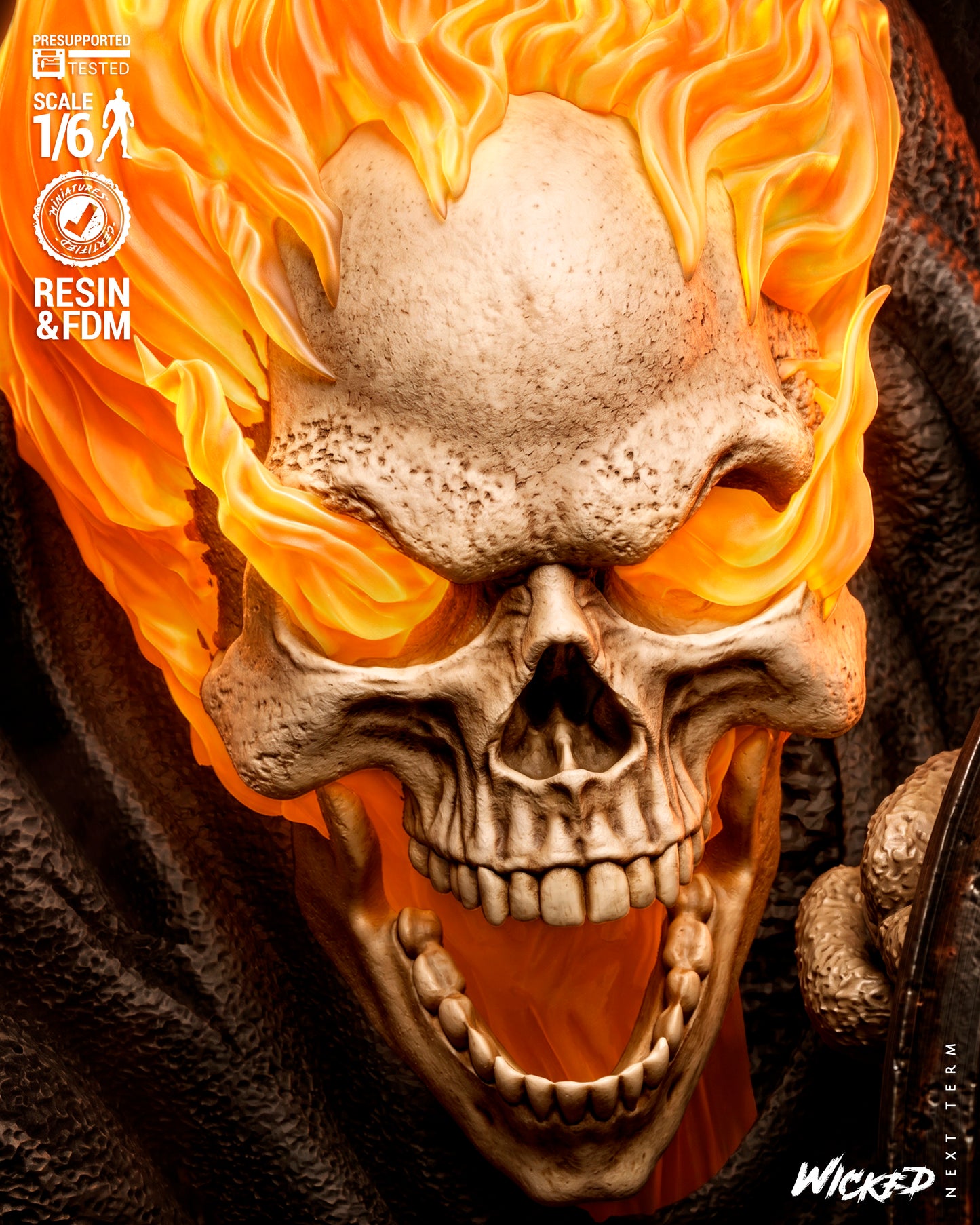 Ghost Rider: Trail of Tears Sculpture (75mm to 500mm) - Unassembled/Unpainted/3D Print