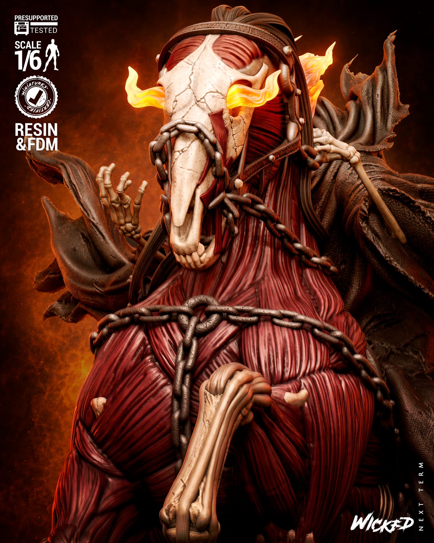 Ghost Rider: Trail of Tears Sculpture (75mm to 500mm) - Unassembled/Unpainted/3D Print