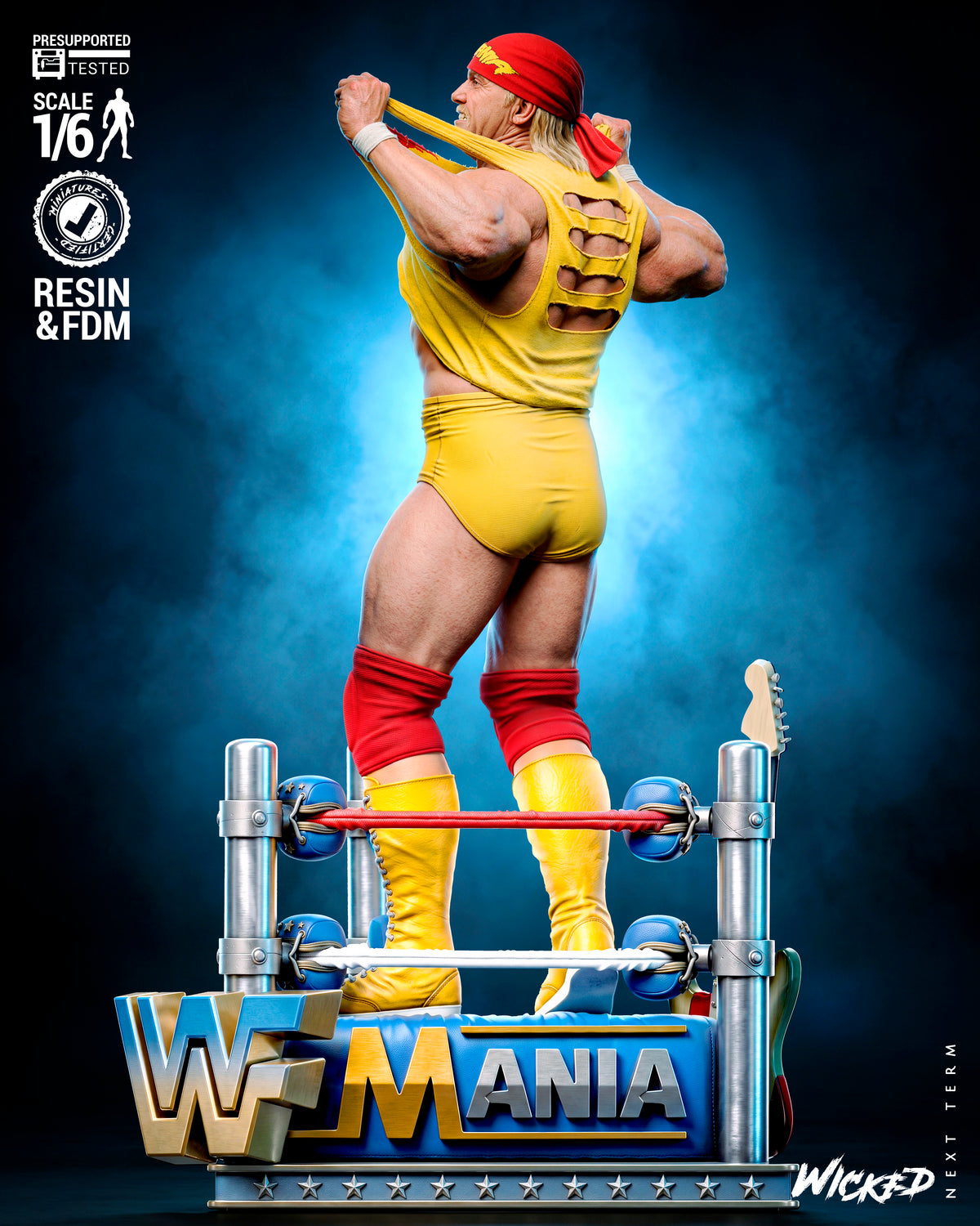 Hulk Hogan Sculpture (75mm to 500mm) - Unassembled/Unpainted/3D Print